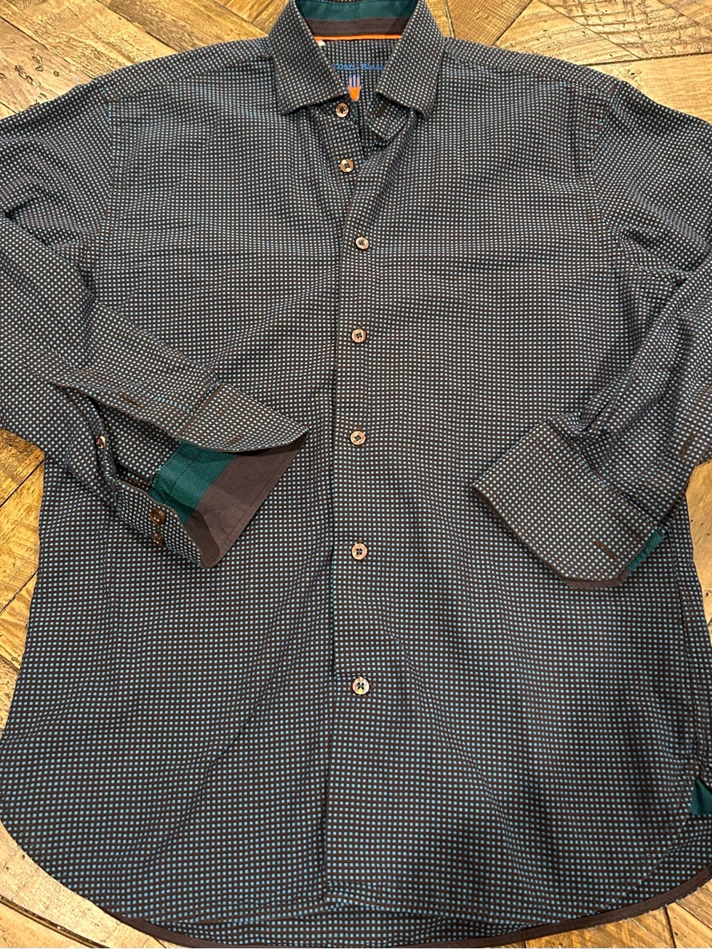 Men's Luchiano Visconti Black Premium Long Sleeve Shirt- Small